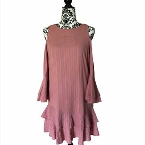 VERY J COLD SHOULDER DRESS